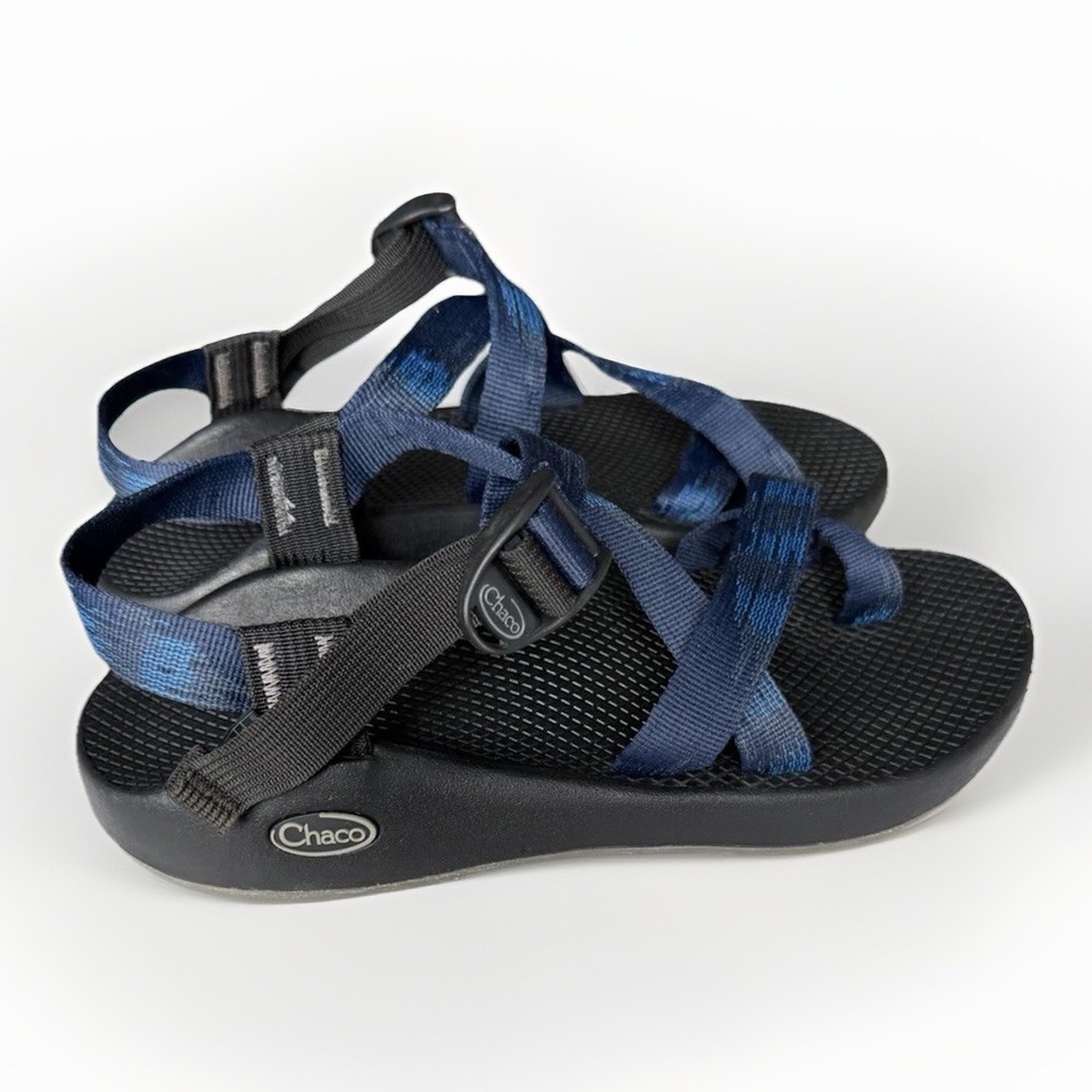 Chaco Z2 Classic Sandals Men's Size 8 Blue Black Toe Loop Vibram Outdoor Hiking - Picture 4 of 10